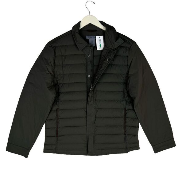 New Dylan Gray Men US L Jacket Shift Down Olive Green Zip Winter Puffer $398 - Picture 1 of 12